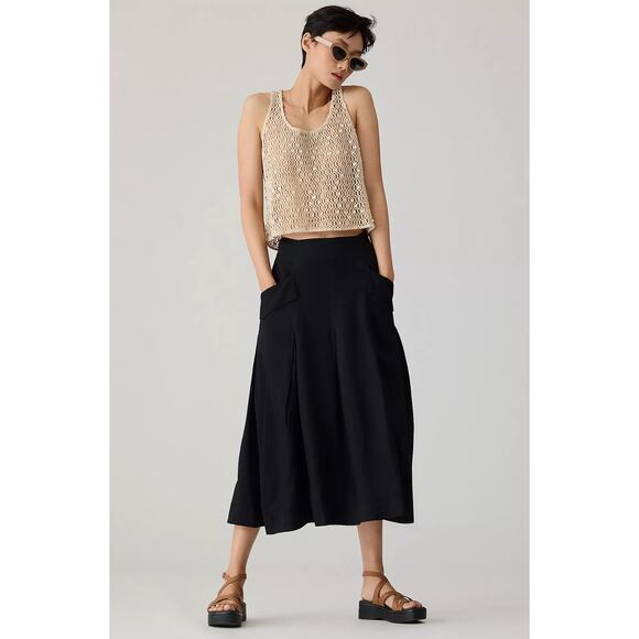 Anthropologie Maeve Pleated A-Line Skirt-Size 8 New - Picture 1 of 5